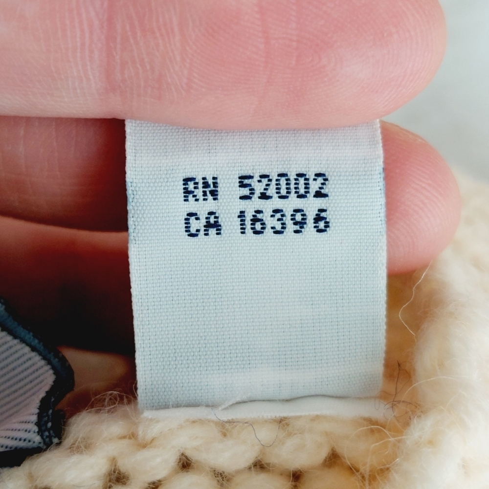 Liz Claiborne Vintage Snowflake Chunky Knit Wool Sweater Boxy Fit P3788 - Picture 8 of 9